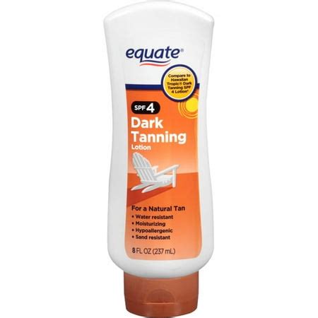 Equate Dark Tanning Sunscreen Lotion SPF 4, 8 fl oz - Walmart.com