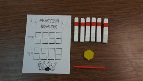 Fractions Bowling Game with Free Printable - Teaching Beginning Fractions - Jenny at dapperhouse