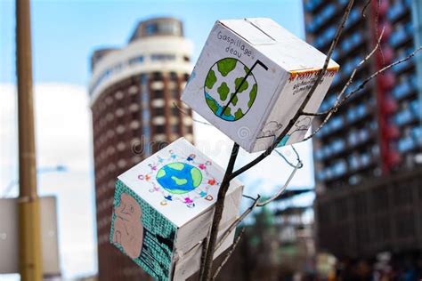 Ecological Protest Signs in City Street Stock Photo - Image of environment, activist: 154025832