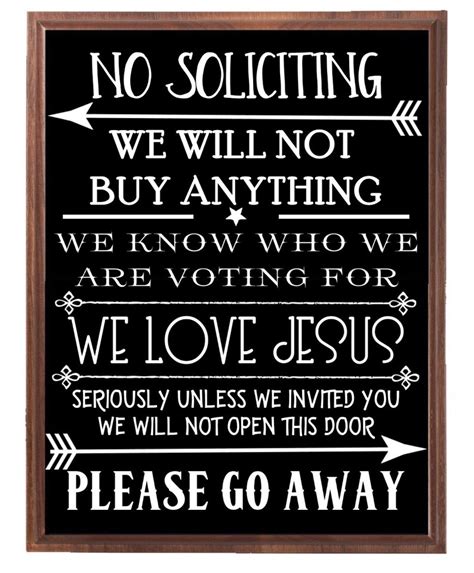 No Soliciting Sign Funny Front Door Decor Do Not Disturb | Etsy