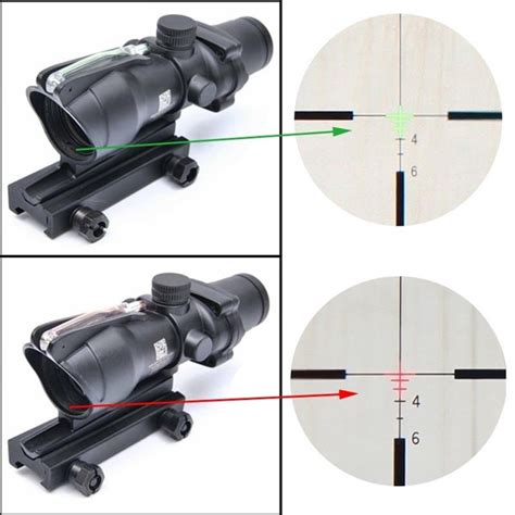 ACOG 4X32 Riflescopes Red Green Illuminated Etched Reticle Red Dot Scope Sight Tactical | Wish