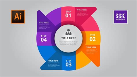 Flat Design Infographic Template Adobe Illustrator CC 2020 Tutorial ...