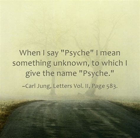 When I say Psyche I mean something unknown, to which I give the name Psyche. | Me quotes, Own ...