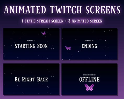 Animated Twitch Screens, Starting Soon, Stream Is Ending, Be Right Back, Stream Is Offline ...