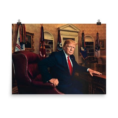 Donald Trump at the Oval Office Poster Print - Etsy