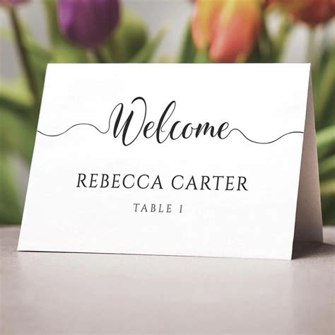 Free Wedding Name Place Cards Template - Free Sample, Example & Format ...