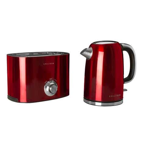 Spectrum Red Kettle and Toaster Set | Dunelm