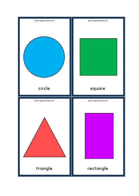 Free Printable Color And Shape Flashcards