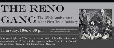 Reno Gang Anniversary – Jackson County Public Library