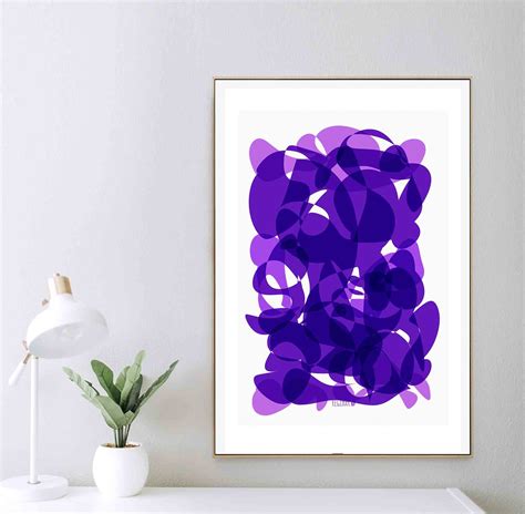 Purple Art Printable Abstract Wall Art Minimal Organic | Etsy ...