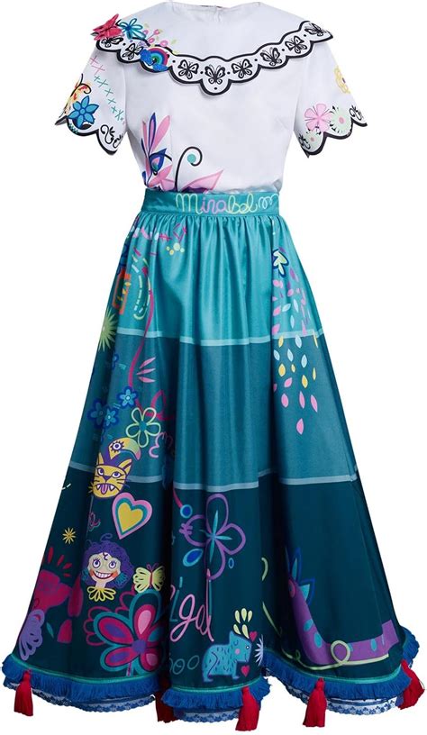 CCJRLM Encanto Dress Mirabel Dress Encanto,Isabella Encanto Costume For Girls Cosplay Dress Up ...