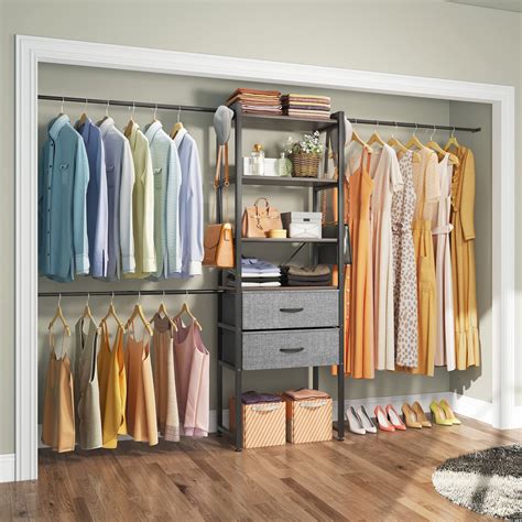 Buy Timate P8 Walk in Closet Organizer System Kit Metal Closet System with Expandable Hanging ...
