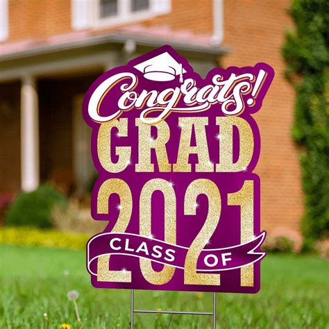 Buy Graduation Yard Sign 2022 - 17in Tall Graduation Signs for Yard & Class of 2022 Graduation ...