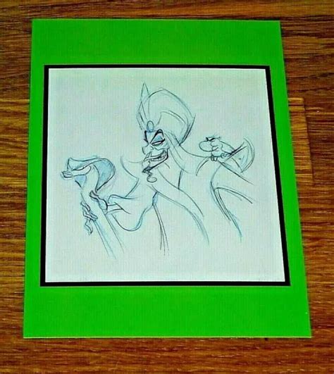 DISNEY VILLAIN POSTCARD ~ Aladdin ~ Jafar With Snake Staff And Lago The ...