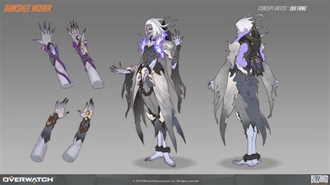 ArtStation - Banshee Moira Skin Concept, Qiu Fang | Game concept art, Concept art characters ...