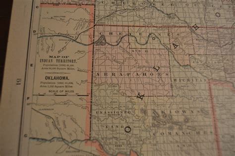 1892 Oklahoma Indian Territory Map | #1905067822