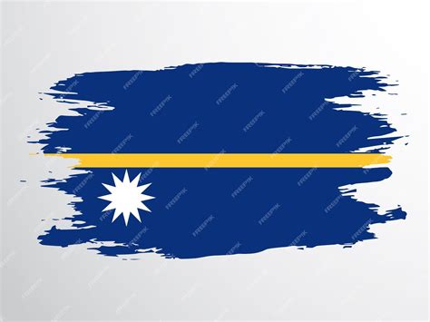 Premium Vector | Nauru flag painted with a brush