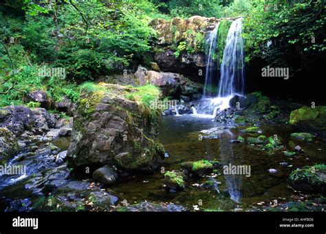 Waterfall Campsie Glen near Glasgow Scotland Stock Photo - Alamy