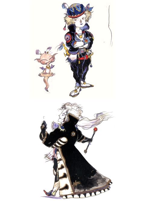 Final Fantasy VI - Yoshitaka Amano’s chibi art for FFVI characters