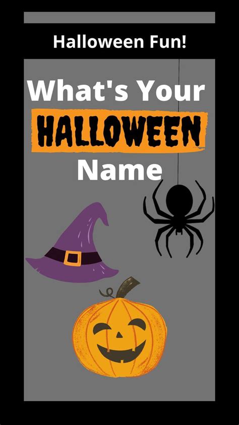 Whats Your Halloween Name? Name Generator Halloween Printable Party ...