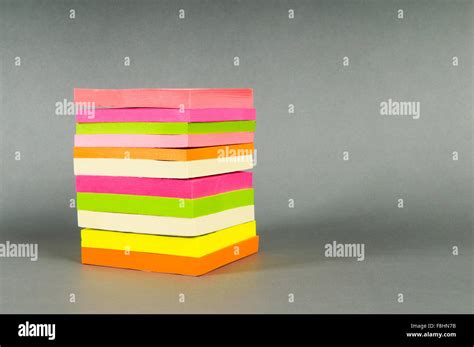 Colorful reminder notes on the color background Stock Photo - Alamy