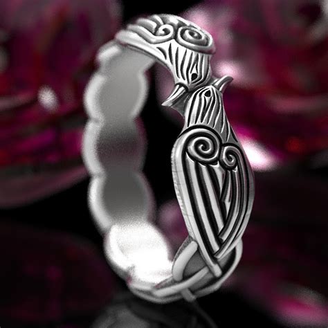 Celtic Knot Raven Ring, Norse Raven Ring, Hugin and Munin Celtic Raven ...