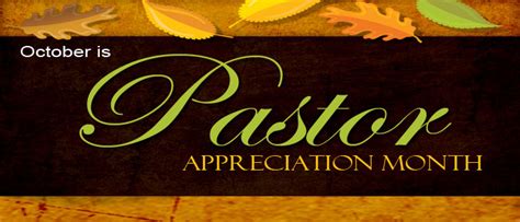 Pastor Appreciation Month – October | Parenting with Scripture