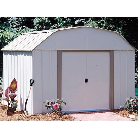 Arrow Lexington LX108-A Galvanized Steel Storage Shed (10' x White | eBay