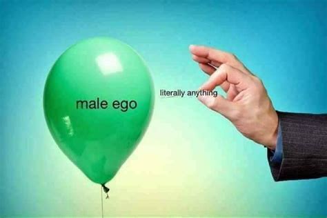 Bursting the Male Ego…Unintentionally | Fragile masculinity, Mood pics, Memes