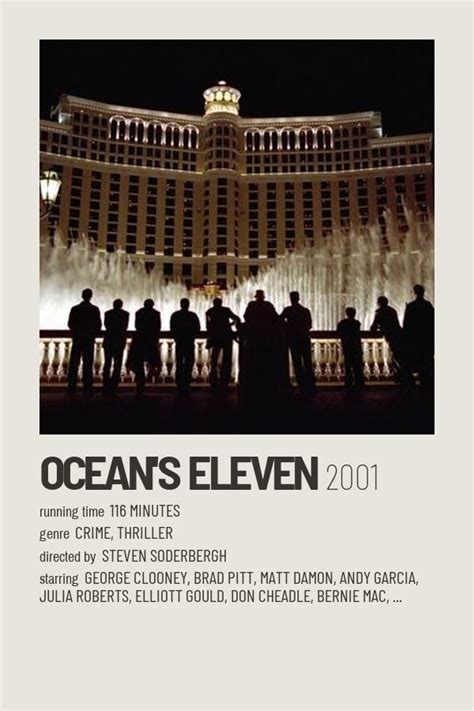 ocean's eleven poster | Ocean's movies, Movie posters minimalist ...