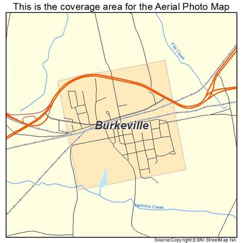 Aerial Photography Map of Burkeville, VA Virginia