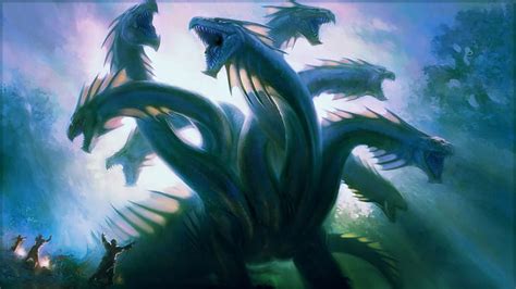 HD wallpaper: creature, fantasy art, hydra, water, sea, underwater ...