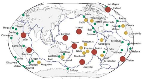 Map of World Hotspots | Geology, Hot spot, Earth science