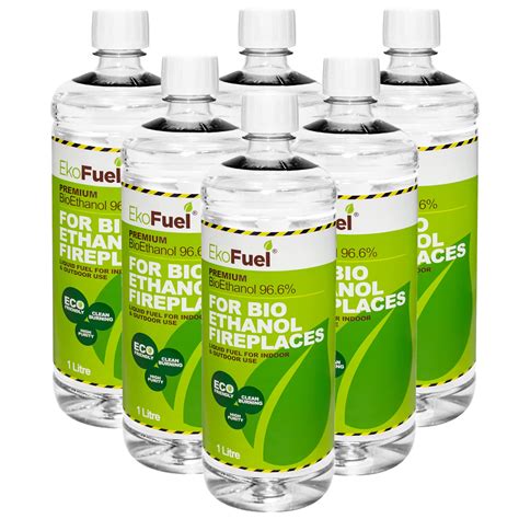 Buy EKOFUEL (6 Litre) Premium Bioethanol Fuel – Bio Ethanol Liquid Fuel for Fires Pits ...