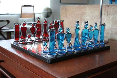 A Studio Art Glass and Alabaster Chess Set | From a unique collection of antique and modern ...