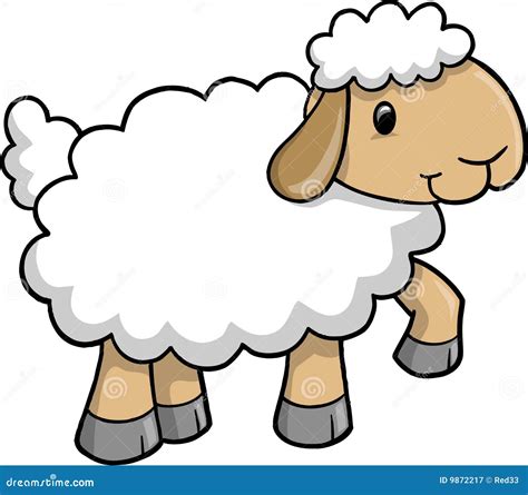 Cute Sheep Vector stock vector. Image of adorable, farmer - 9872217