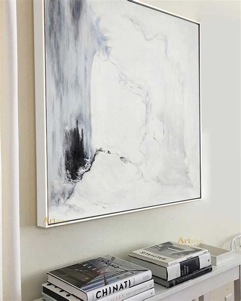 Original Abstract Canvas Art Grey Wall Art Large Contemporary - Etsy