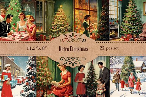 Retro Christmas Cards 50s Vintage Christmas Party - Design Cuts