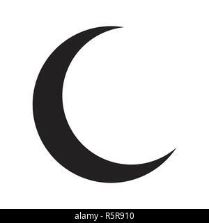 crescent moon silhouette vector symbol icon design Stock Photo - Alamy