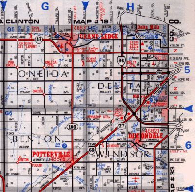 Eaton County Map, Michigan