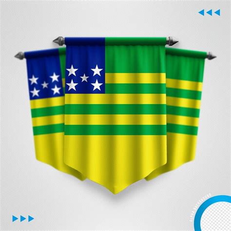Premium PSD | Goias brazilian state flag