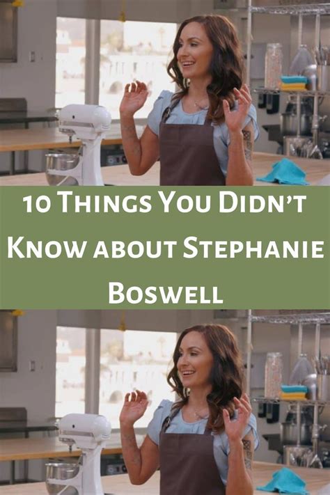 10 Things You Didn’t Know About Stephanie Boswell in 2023 | Food ...