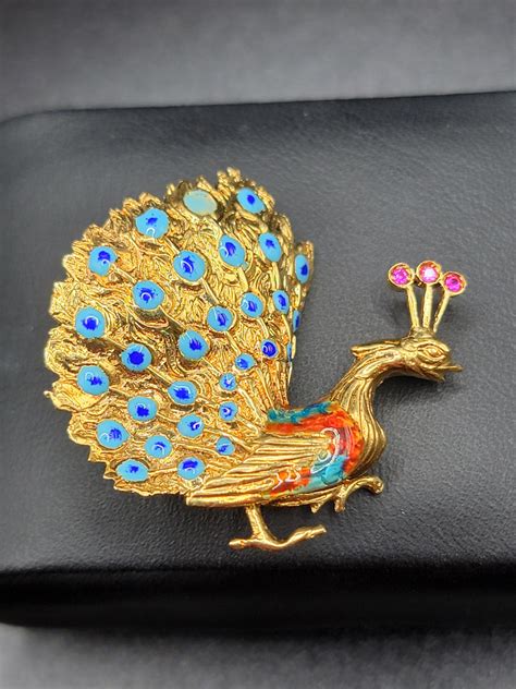 18k Peacock Brooch - Sol's Jewelry & Loan