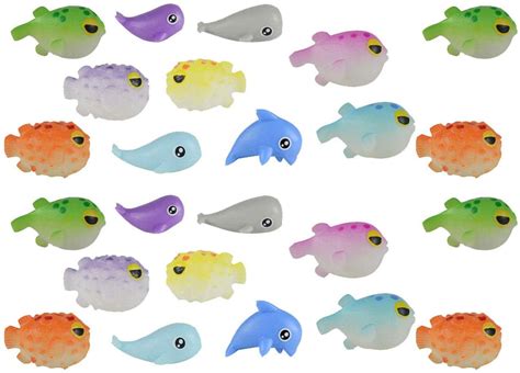 24 Cute Soft Fish Figurines - Adorable Ocean Mini Toys - Easter Egg ...