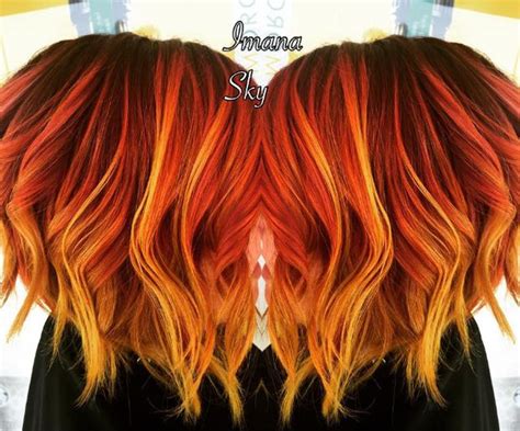 Short Orange Ombre Hair