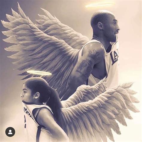 Kobe Bryant And Gigi Wallpaper With Angel Wings - kobe bryant wallpaper ...