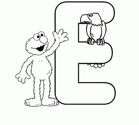 Sesame Street Alphabet Coloring Pages - Coloring Home