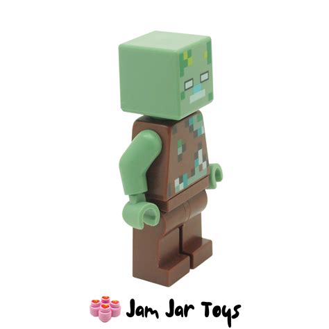 LEGO Minecraft Drowned Zombie Mini Figure from set 21164. R447