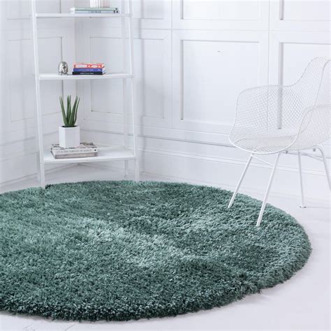 Forest Green 6' 7 x 6' 7 Infinity Shag Round Rug | Rugs.com