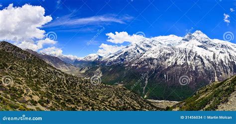 Himalayas Mountains Valley Panorama Stock Photo - Image of high ...